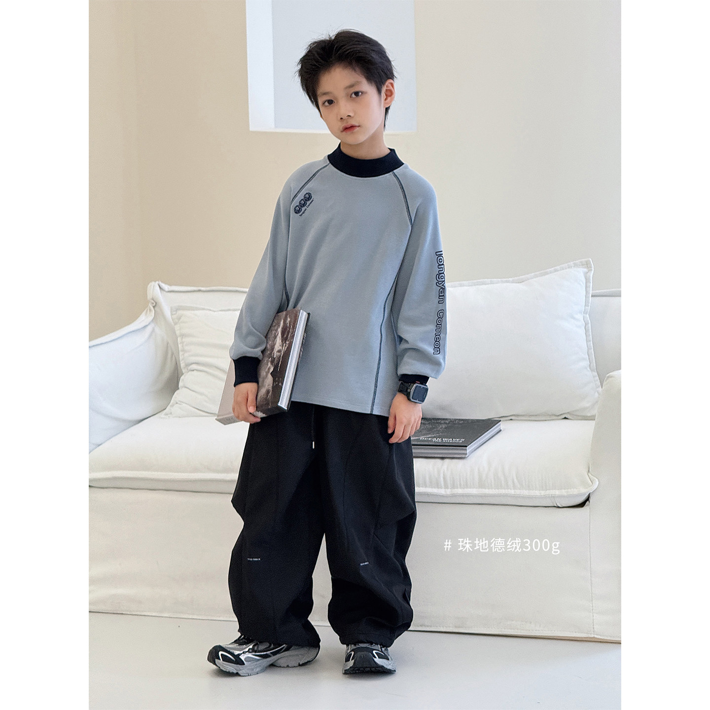 男童长袖T恤2025冬装新款自制儿童德绒上衣保暖男孩内搭儿童打底,淘宝优惠券,粉丝福利购,淘宝优惠卷