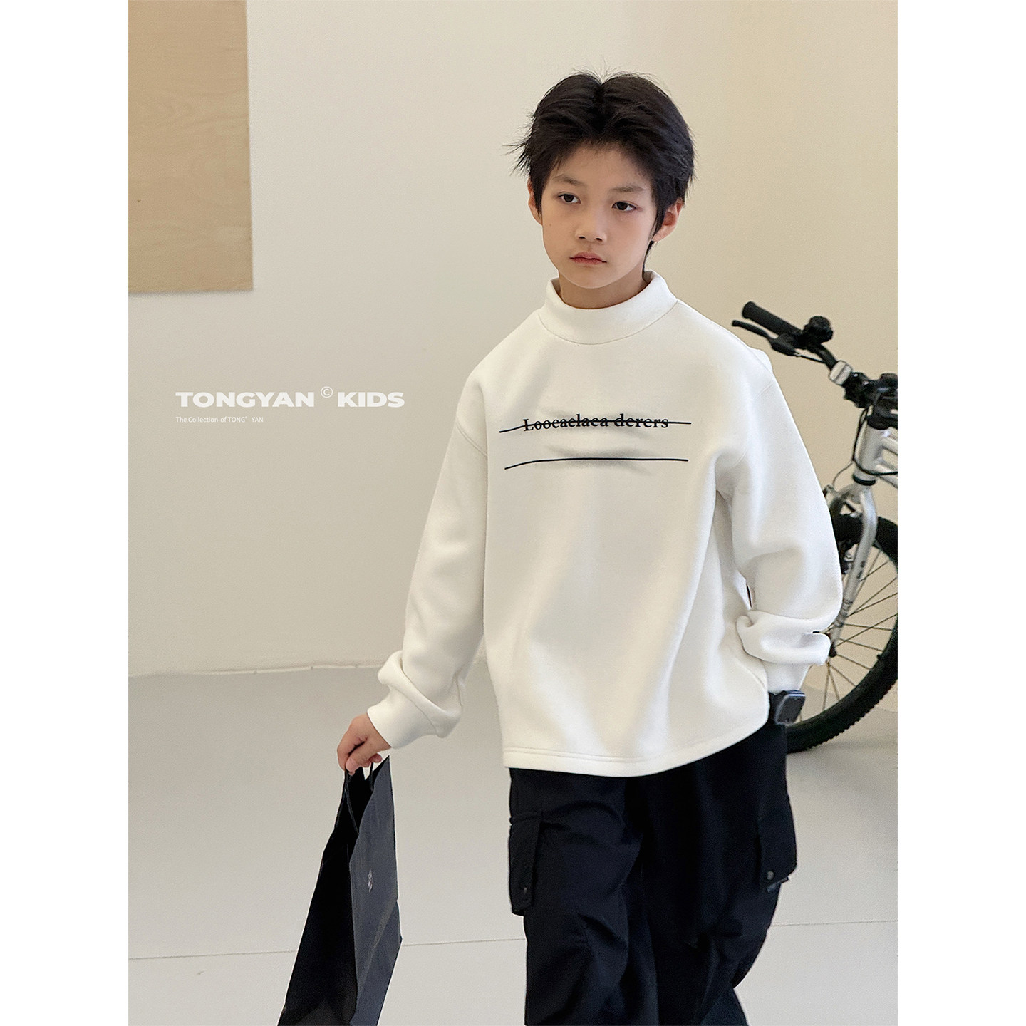 男童打底衫2025冬装新款中大童半高领上衣自制加厚冬季儿童T恤潮,淘宝优惠券,粉丝福利购,淘宝优惠卷