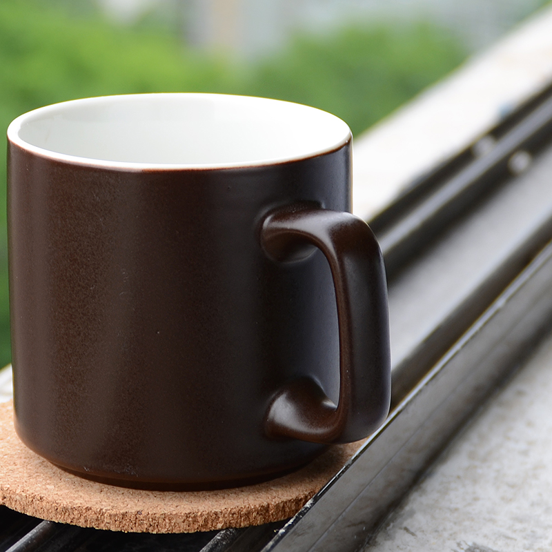 糖果色陶瓷哑光马克杯子简约办公室水杯卡布奇诺咖啡杯北欧早餐杯