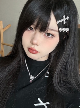 甜心辣妹十字架水晶发夹