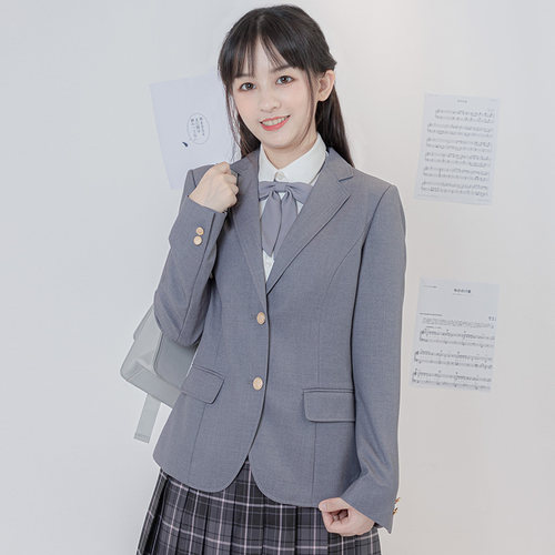中牌制服馆 西服秋冬外套基础款原创JK制服英伦秋冬百搭多色西服 - 图0