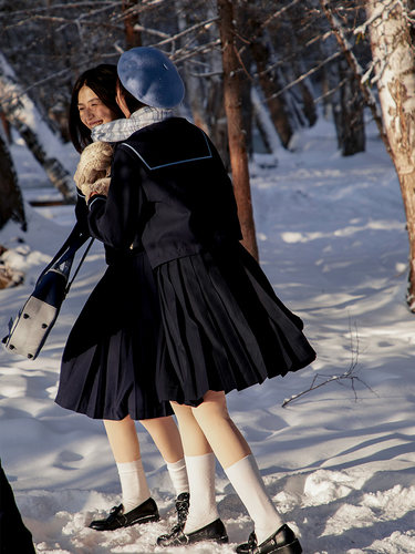 中牌制服馆明泉女子原创水手服中间服纯色裙JK制服秋季校园基础款 - 图2
