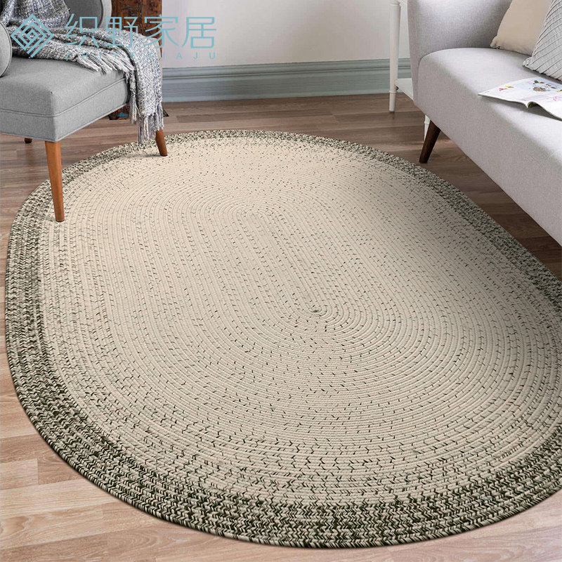 Handwoven home living room round rug home mat