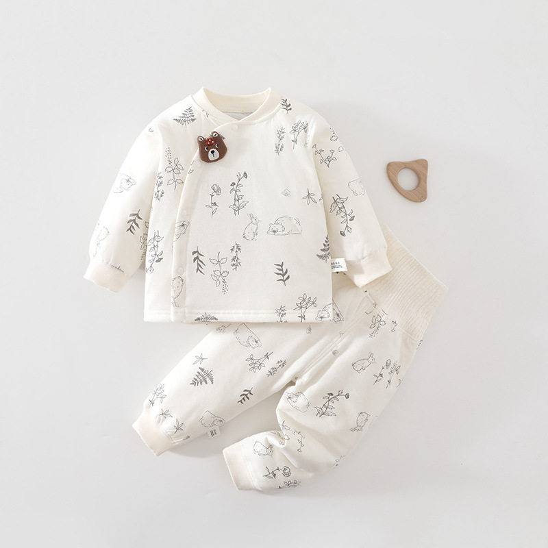 40g quilted baby suit autumn and winter baby high waist