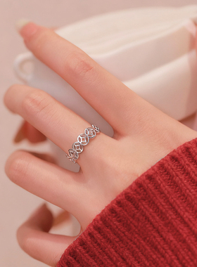 Z小姐999足银镂空钱币戒指