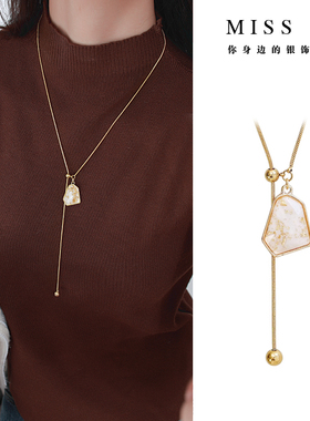 Z小姐不规则几何毛衣链女