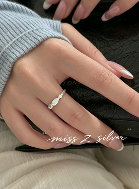 Z小姐999纯银小鱼铜钱戒指