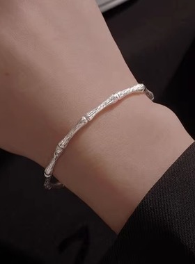 999纯银轻奢竹节开口手镯