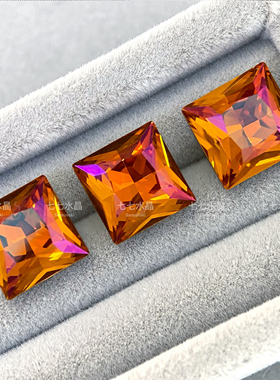 正品绝版华子水晶尖底正方4447api星光粉美甲装饰DIY宠物发夹饰品