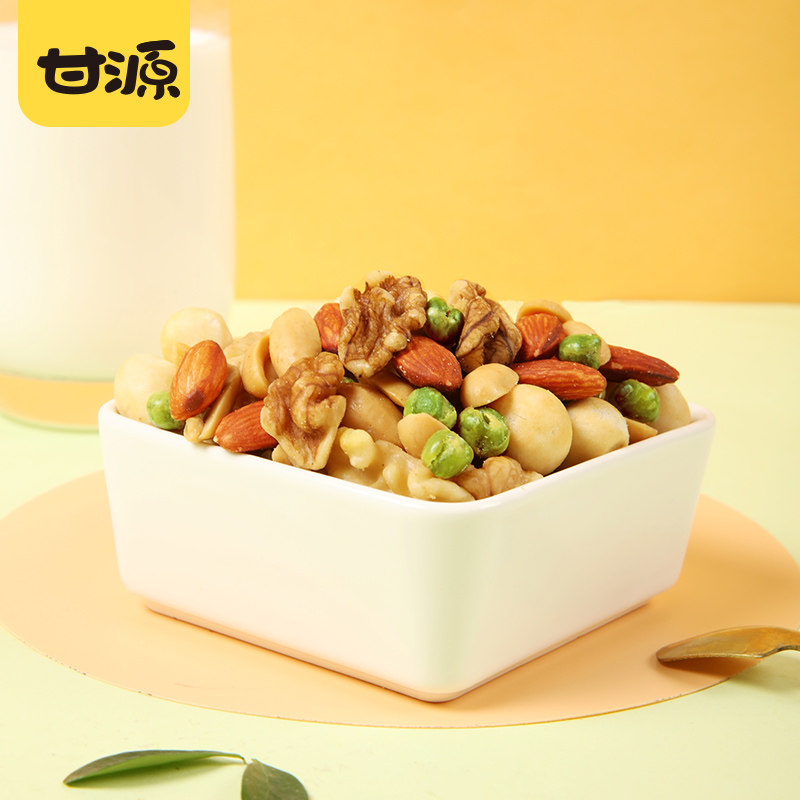 甘源每日豆果综合果仁208g罐装核桃 秋和食品混合坚果