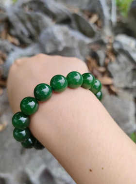 碧玉手串和田玉帝王绿男女款手链