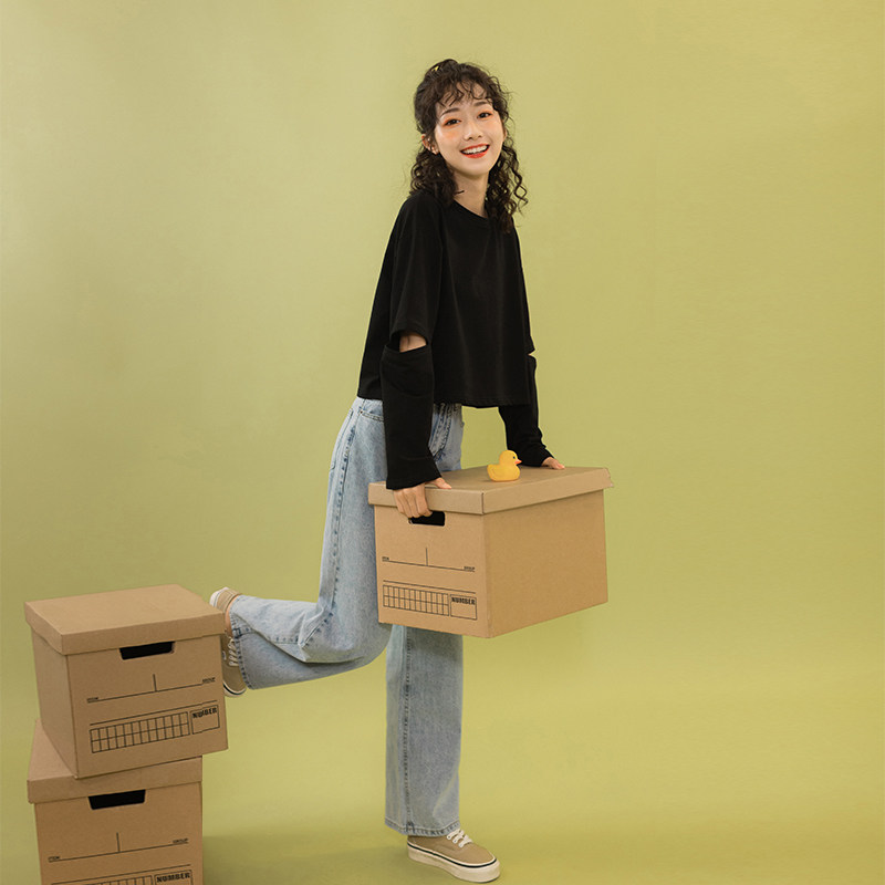 镂空长袖2020初秋季新款个性t恤 skgirlT恤