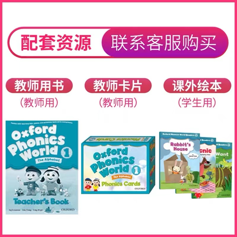 新版牛津自然拼读教材 Oxford Phonics World 1 2 3 4 5 级别 牛津拼读世界全套零基础发音幼少儿英语自然拼读phonics教材OPW教材 - 图3