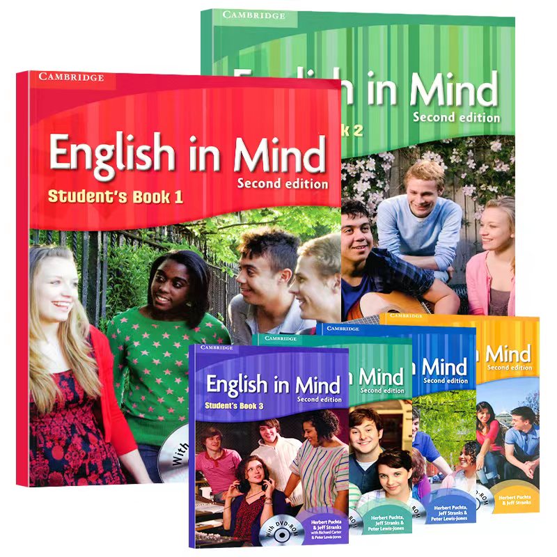 剑桥原版中学英语教材English In Mind Starter 1 2 3 4 5级别剑桥eim教材第二版英版入门级学生用书KET/PET考试英版小学6年级A1-图0