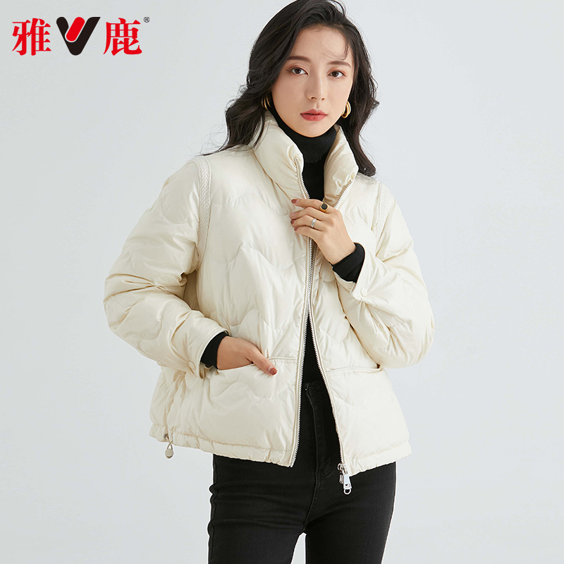 雅鹿 新款亮面羽绒服女时尚短款反季特卖冬季白鸭绒外套轻薄款 2020 雅鹿 新款亮面羽绒服女时尚短款反季特卖冬季白鸭绒外套轻薄款 2020