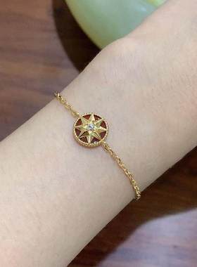 D l o r o l D家高端罗盘八芒星轻盈高级感手链带钻精致手环百搭