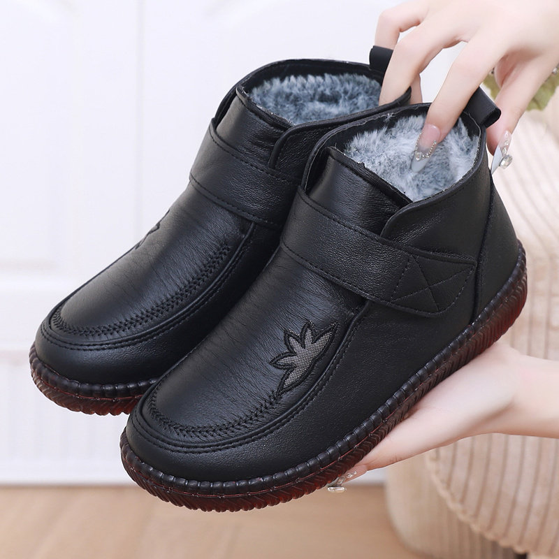 冬季老北京布鞋妈妈棉鞋女加绒加厚中老年女棉靴保暖高帮老人短靴,淘宝优惠券,粉丝福利购,淘宝优惠卷