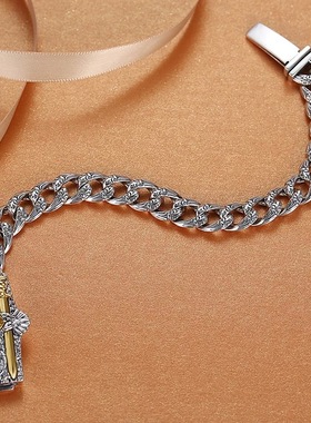 925男复古做旧手镯百搭纯银雄鹰