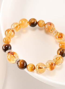 招财水晶系列黄水晶非常旺自己