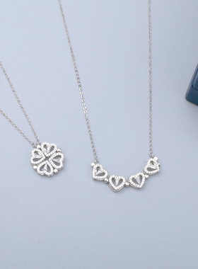 925四叶草纯银项链女新款ins创意