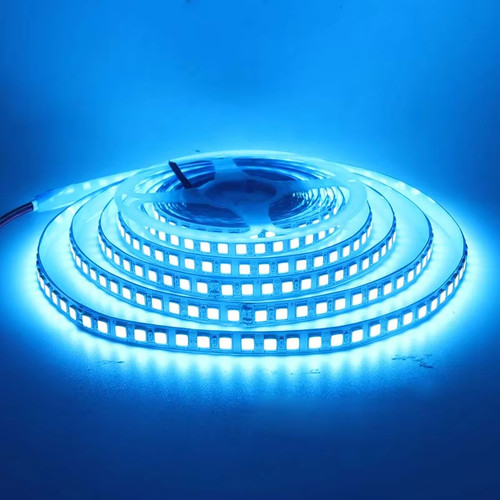 12v24V冰蓝光2835灯带冰蓝色led灯条自粘5v浅蓝色天空海洋蓝线条 - 图0
