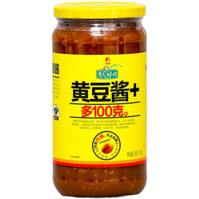欣和葱伴侣黄豆酱900g*1瓶非转基因东北大酱豆瓣酱手抓饼酱料包邮_虎窝淘
