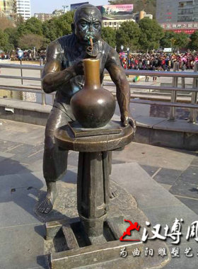 大型人物玻璃钢铜雕定制