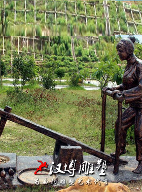 玻璃钢农耕田园风景观主题雕塑