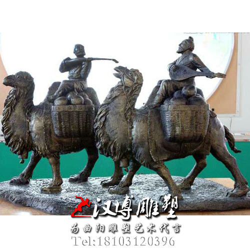 骆驼动物玻璃钢制作户外城市广场园林景观园林小品沙漠铜雕制作 - 图0