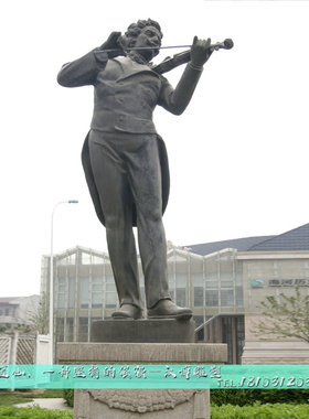 音乐主题风雕像玻璃钢仿铜定制