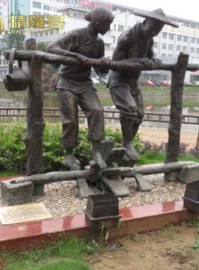 民俗玻璃钢公园摆放商业街铸铜