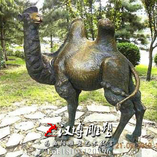骆驼动物玻璃钢制作户外城市广场园林景观园林小品沙漠铜雕制作 - 图1