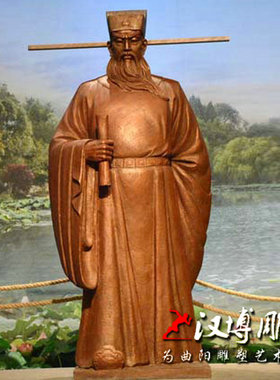 汉白玉古代雕像人物园林景观定制