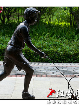 小孩玻璃钢儿童公园步行街仿铜