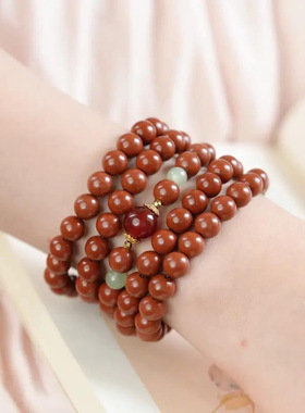 洛神赋花蕊夫人玫瑰合香珠手链中草药泥珠古法手串舒缓情绪手捻珠