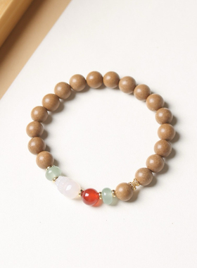 桂花合香珠手串女非遗中药香珠单圈手链diy古法息肌丸五行合香珠