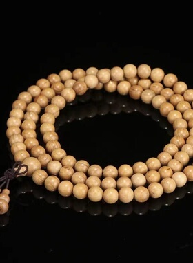湖北小叶黄杨木108颗佛珠手串流行男女情侣款念珠手饰紫檀手链子