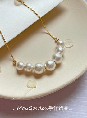 日本镀金百搭洋气风珍珠项链