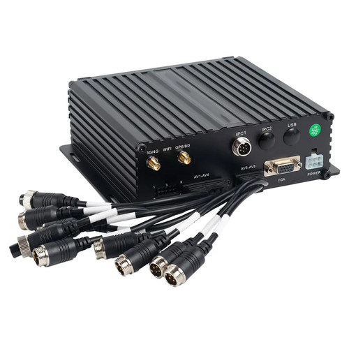 高清1080P实时录像8路 4G实时监控WIFI无线北斗GPS定位车载录像机 - 图1