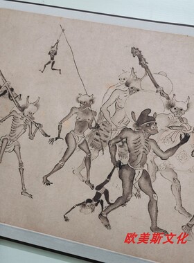 明 钱榖 钟馗嫁妹图嘉德卷书画人物长卷国画真迹微喷仿古复制品