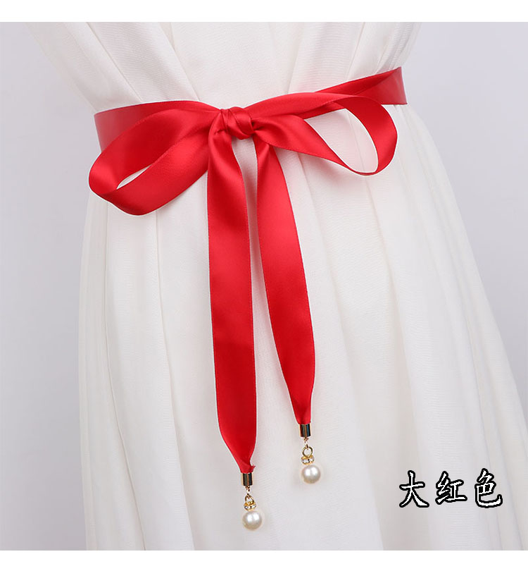 飘带丝绸腰带女装饰简约细长条束腰系带腰绳裙带衬衫连衣裙子配饰 - 图2