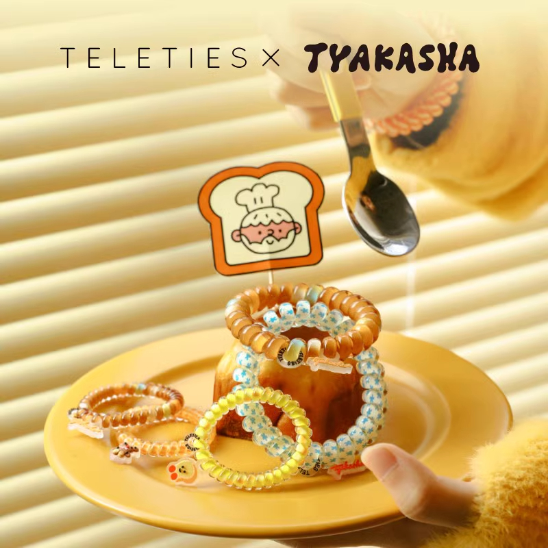 美国TELETIES x TYAKASHA塔卡沙联名电话线发圈泰莉TT圈发饰发绳 - 图0
