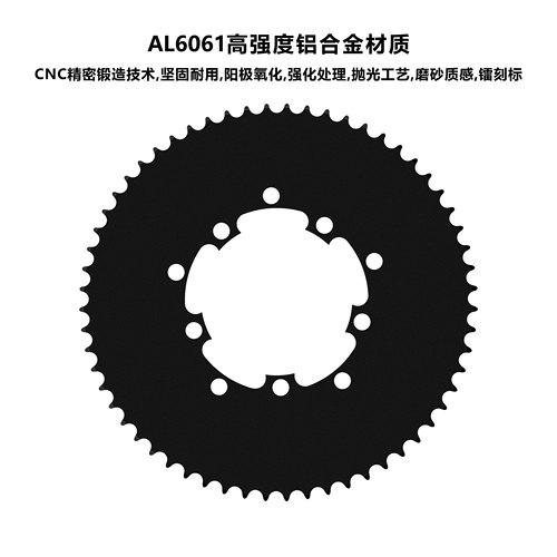 MAGICBROS圆形齿盘片双BCD110/130BCD死飞车折叠车盘片50T60T圆盘 - 图0