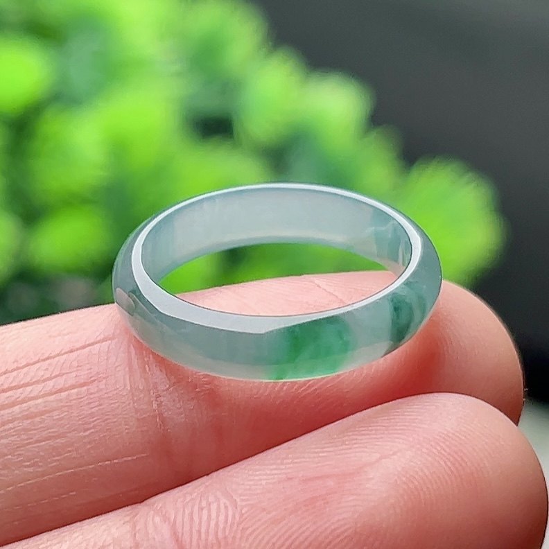14号天然A货翡翠戒指玉戒圈正品玉石玉戒圈玉指环一抹绿素圈尾戒,淘宝优惠券,粉丝福利购,淘宝优惠卷