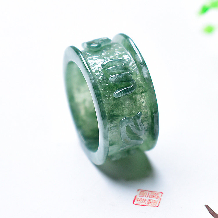 20mm Burmese jade natural A-grade men’s finger wrench
