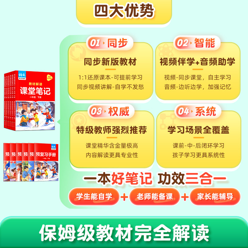 当当网 2025春教材解读课堂笔记新课标版一二三四五六年级下册语文数学英语人教版课本小学全解教辅学霸笔记课堂预复习作业教材帮