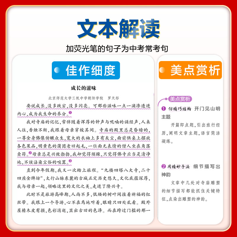 当当网2025新版53中考作文语文专项53初中同步作文七年级写作技巧满分作文素材作文书初中名著导读必背古诗文五年中考三年模拟五三-图0