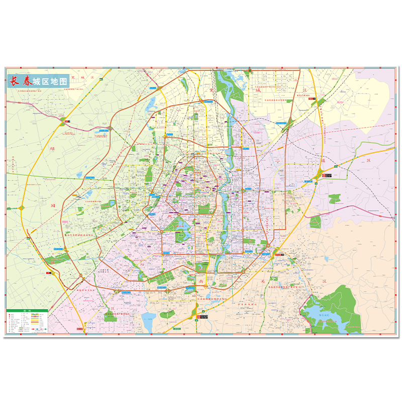 2024年新版 长春地图 长春市旅游交通地图 北斗 展开864*594mm - 图1