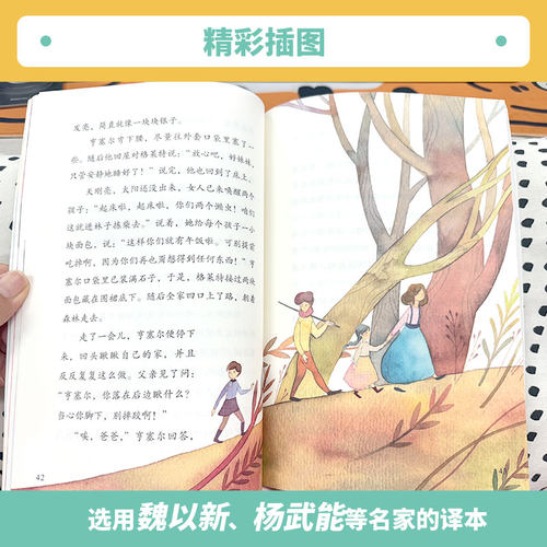 当当网旗舰店】格林童话三年级上册快乐读书吧人民教育出版社人教版语文同步阅读故事书必bi读安徒生童话稻草人小学生课外阅读书籍 - 图2