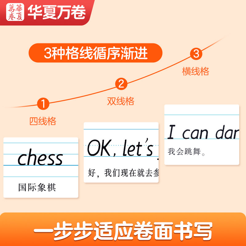 华夏万卷衡水体英语字帖七年级下册789年级上册英语练字帖初中英语同步字帖人教版衡水体八年级下册初一二三中考七下八下英语字帖